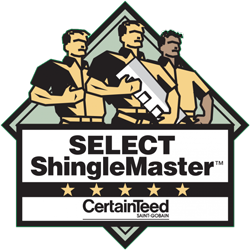 Hodges Roofing & Siding is a credentialed CertainTeed SELECT ShingleMaster